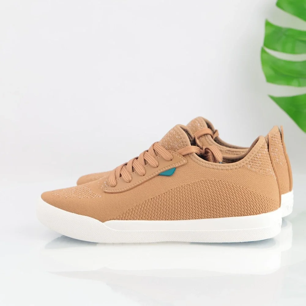 Vessi Womens Weekend Sneakers Size 9 Waterproof Oak Brown Lace-Up Comfort Shoes